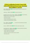 CMAS Certification Practice Exam &lpar;&num;105- &num;153&rpar; UPDATED ACTUAL Exam Questions  and CORRECT Answers