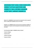 LOUISIANA POST LEGAL CASES EXAM WITH CORRECT ACTUAL QUESTIONS AND CORRECTLY WELL DEFINED ANSWERS LATEST 2025  ALREADY GRADED A&plus; 