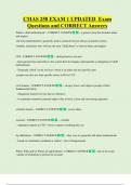 CMAS 258 EXAM 1 UPDATED Exam  Questions and CORRECT Answers