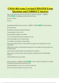 CMAS 465 exam 2 revised UPDATED Exam  Questions and CORRECT Answers