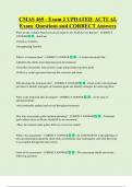 CMAS 465 - Exam 2 UPDATED ACTUAL  Exam Questions and CORRECT Answers