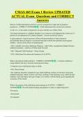 CMAS 465 Exam 1 Review UPDATED ACTUAL Exam Questions and CORRECT  Answers