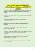 CMAS 258N Final Exam UPDATED  ACTUAL Exam Questions and CORRECT  Answers