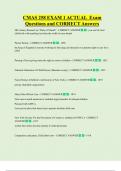 CMAS 258 EXAM 1 ACTUAL Exam  Questions and CORRECT Answers