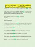 CMAS   Bundled Exam Questions and CORRECT Answers
