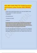 HESI MED SURG PRACTICE EXAM Questions and Answers Latest Version 2025 GRADED A&plus;