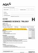 2023 AQA GCSE COMBINED SCIENCE&colon; TRILOGY 8464&sol;P&sol;1H Physics Paper 1H Question Paper & Mark scheme &lpar;Merged&rpar; June 2023 &lbrack;VERIFIED&rsqb;