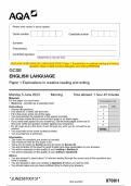 2023 AQA GCSE ENGLISH LANGUAGE 8700&sol;1 Paper 1 Explorations in creative reading and writing Question Paper & Mark scheme &lpar;Merged&rpar; June 2023 &lbrack;VERIFIED&rsqb;