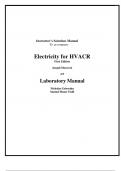 Instructor&rsquo;s Solutions Manual for Electricity for HVACR 1st Edition by Joseph Moravek and Laboratory Manual Nicholas Griewahn&comma; All Chapters