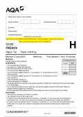 2023 AQA GCSE FRENCH 8658&sol;WH Paper 4 Writing Higher Tier Question Paper & Mark scheme &lpar;Merged&rpar; June 2023 &lbrack;VERIFIED&rsqb;