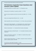 PA Emissions Inspection Exam Questions And Answers Latest Update