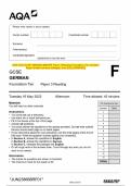2023 AQA GCSE GERMAN 8668&sol;RF Paper 3 Reading Foundation Tier Question Paper & Mark scheme &lpar;Merged&rpar; June 2023 &lbrack;VERIFIED&rsqb;