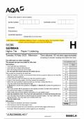 2023 AQA GCSE GERMAN 8668&sol;LH Paper 1 Listening Higher Tier Question Paper & Mark scheme &lpar;Merged&rpar; June 2023 &lbrack;VERIFIED&rsqb;