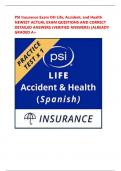 PSI Insurance Exam OH Life&comma; Accident&comma; and Health NEWEST ACTUAL EXAM BUNDLE