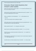 Emissions Study Guide Questions And Answers Latest Update