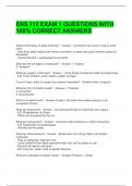 ENS 112 EXAM 1 QUESTIONS WITH 100&percnt; CORRECT ANSWERS 