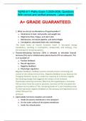 NURS 611-Patho Exam 3 2025-2026&period; Questions With correct and verified answers&period; Latest update&period;  A&plus; GRADE GUARANTEED&period;