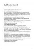 CLC Practice Exam &num;9 NEWEST 2025&sol;2026 ACTUAL EXAM COMPLETE QUESTIONS AND CORRECT DETAILED ANSWERS &lpar;VERIFIED ANSWERS&rpar; &vert;ALREADY GRADED A&plus;&vert;&vert;BRAND NEW&excl;&excl;