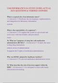 C468 INFORMATICS OA STUDY GUIDE &lpar;ACTUAL  2025&rpar; QUESTIONS & VERIFIED ANSWERS