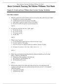 Test Bank for Basic Geriatric Nursing&comma; 7th Edition by Patricia A&period; Williams &vert; Verified Questions & Answers &vert; Latest Edition
