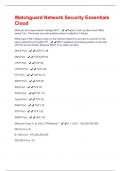 Watchguard Network Security Essentials Cloud Questions And Answers With Verified Tests 100&percnt; Correct Answers
