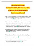 Fina Actual Exam   Questions With Reviewed 100&percnt;   Correct Detailed Answers  Guaranteed Pass&excl;&excl; 
