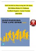 TEST BANK For Discovering the Life Span&comma;  5th Edition Robert S&period; Feldman&comma; Verified Chapters Latest Version  2025&sol;2026