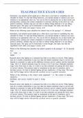 Teas Practice Exam 4 2024 