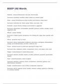 BSEP 192 Words Questions and Answers