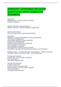 SURGERY- APPENDICITIS EXAM QUESTIONS WITH COMPLETE ANSWERS