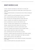 BSEP WORDS 31-60 QUESTIONS AND ANSWERS