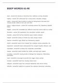 BSEP WORDS 61-90 QUESTIONS AND ANSWERS FULLY SOLVED
