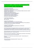 SURGERY ORAL EXAM APPENDICITIS QUESTIONS AND ANSWERS