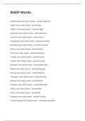 BSEP Words Questions and Answers 100&percnt; Accurate
