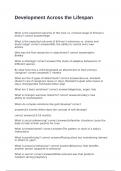 Development Across the Lifespan exam with 100&percnt; correct answers 2025