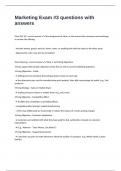 Marketing Exam &num;3 questions with answers