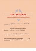 CHRL LAW EXAM 2025 WITH GUARANTEED ACCURATE ANSWERS  