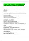 ATSC Flying Midterm Exam Questions with Complete Solutions- 100&percnt; Pass