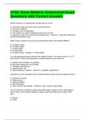 ATSC Snow Midterm Assessment Exam Questions with Correct Answers