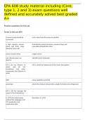 EPA 608 study material including &lpar;Core&comma; type 1&comma; 2 and 3&rpar; exam questions well defined and accurately solved best graded A&plus;  Practice questions for this set  Terms in this set &lpar;89&rpar;  a vacum pump should be connected&Tab;as far away from the pump as possible a hi