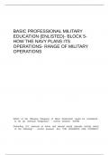 Basic Professional Military Education &lpar;Enlisted&rpar;- Block 5- How the Navy Plans Its Operations- RANGE OF MILITARY OPERATIONS