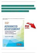 TEST BANK FOR ADVANCED ASSESSMENT&colon; INTERPRETING FINDINGS AND FORMULATING DIFFERENTIAL DIAGNOSES 5th Edition by Goolsby