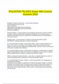  POLESTAR PILATES Exam With Correct Answers 2025