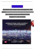 TEST BANK For Operations and Supply Chain Management&comma; 16th Edition by F&period; Robert Jacobs and Richard Chase&comma; Verified Chapters 1 - 22&comma; Complete Newest Version