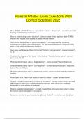   Polestar Pilates Exam Questions With Correct Solutions 2025