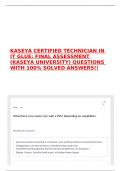 KASEYA CERTIFIED TECHNICIAN IN IT GLUE&colon; FINAL ASSESSMENT &lpar;KASEYA UNIVERSITY&rpar; QUESTIONS WITH 100&percnt; SOLVED ANSWERS&excl;&excl;