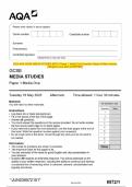 2023 AQA GCSE MEDIA STUDIES 8572&sol;1 Paper 1 Media One Question Paper & Mark scheme &lpar;Merged&rpar; June 2023 &lbrack;VERIFIED&rsqb;