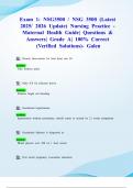 Exam 1&colon; NSG3500 &sol; NSG 3500 &lpar;Latest 2025&sol; 2026 Update&rpar; Nursing Practice - Maternal Health Guide&vert; Questions & Answers&vert; Grade A&vert; 100&percnt; Correct &lpar;Verified Solutions&rpar;- Galen