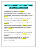 NSG5003 Week 2 Quiz &vert; Q&A Latest 2024&sol;2025 &vert; 100&percnt; PASS