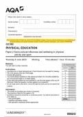 2023 AQA GCSE PHYSICAL EDUCATION 8582&sol;2 Paper 2 Socio-cultural influences and wellbeing in physical activity and sport Question Paper & Mark scheme &lpar;Merged&rpar; June 2023 &lbrack;VERIFIED&rsqb;